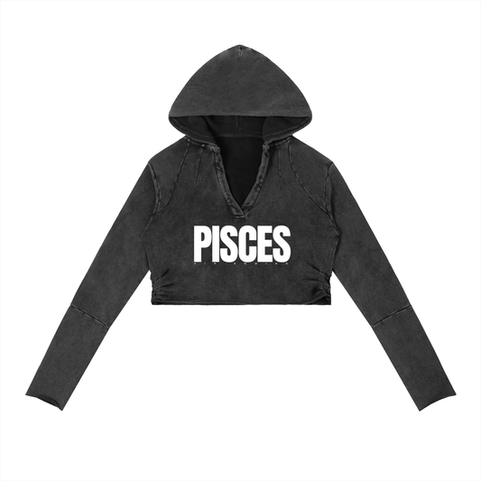 Vintage Washed Raw Edge Hoodie