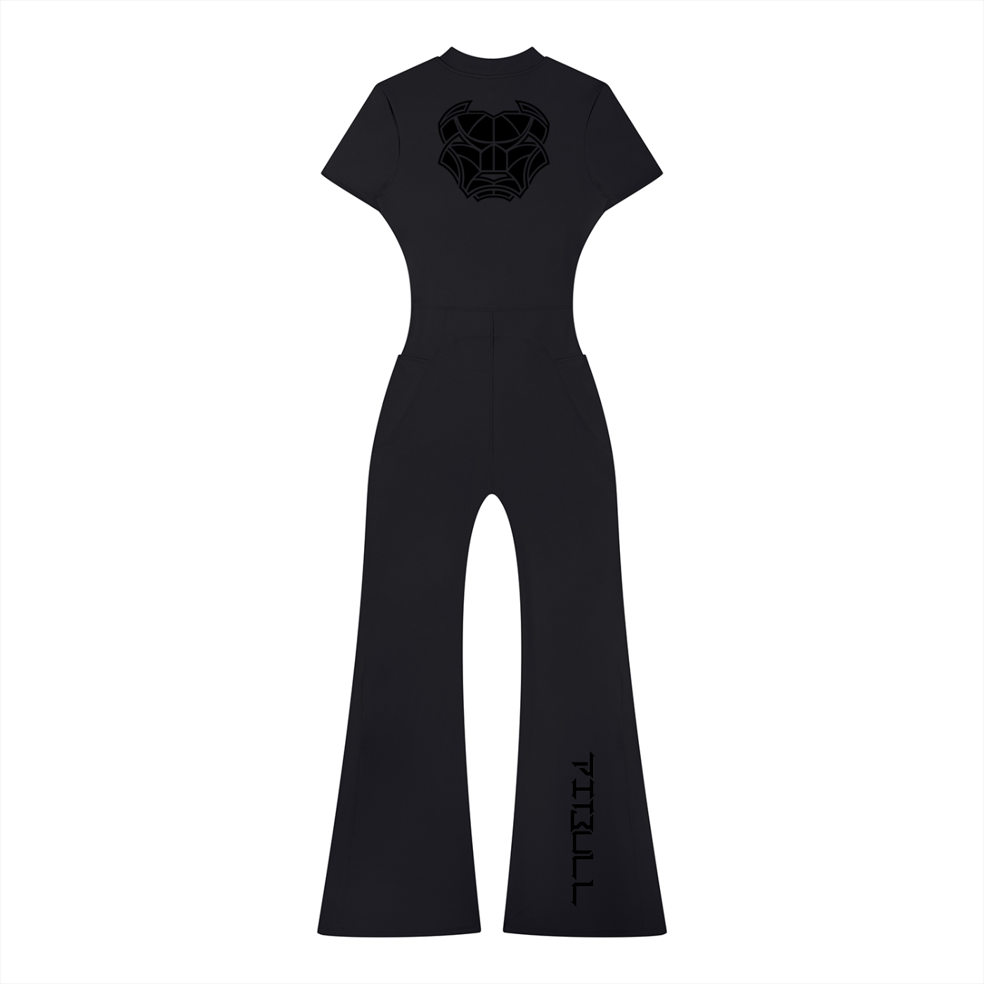 Pitbull Women’s Tight Flared Leg Quarter-Zip Jumpsuit