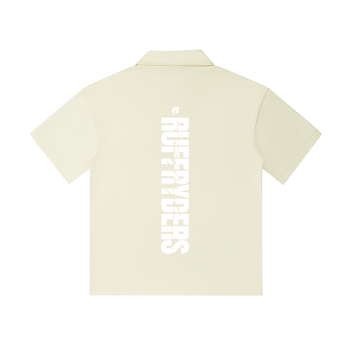Modern R Past Present Future Short-Sleeve Polo | Wht Print