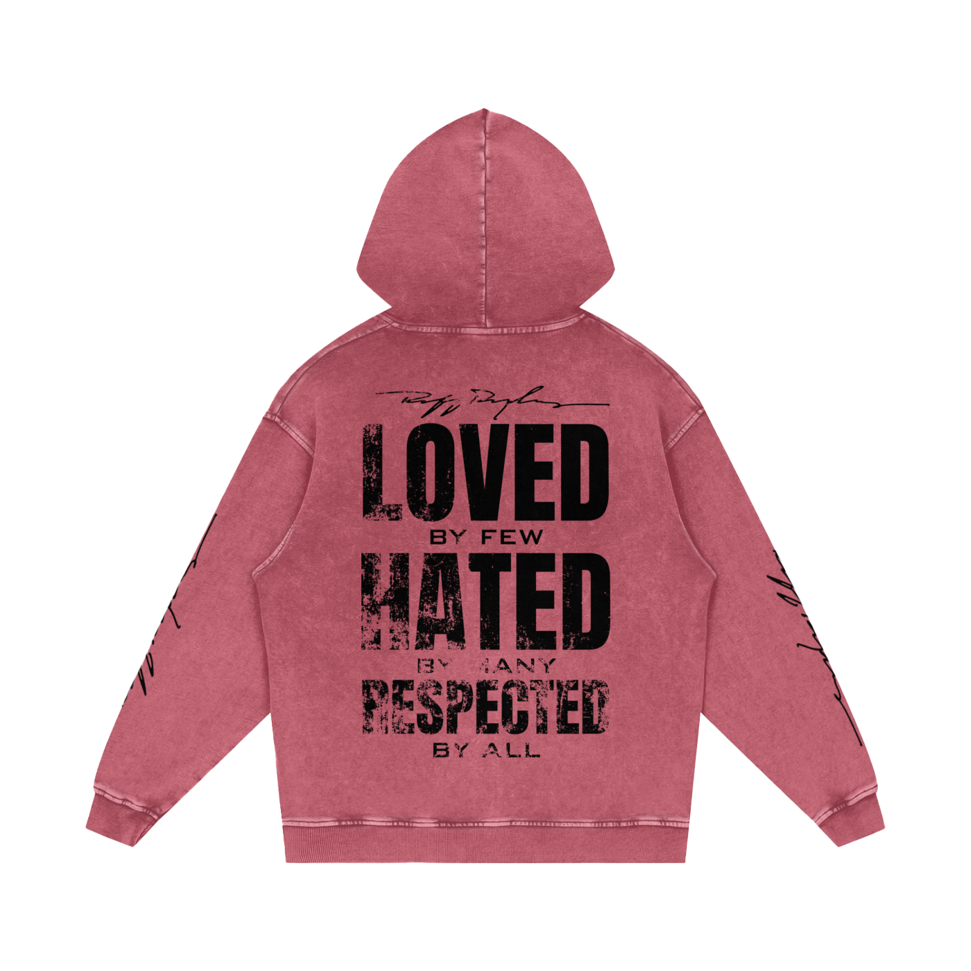 RR Grunge Snow Washed Loose Cotton Hoodie