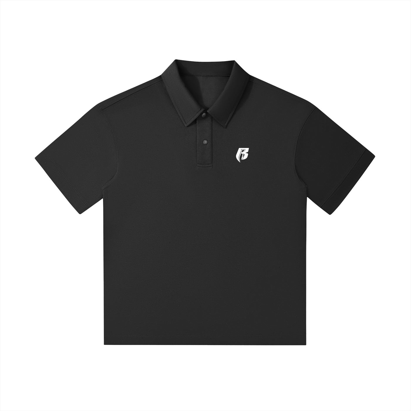 Modern R Past Present Future Short-Sleeve Polo | Wht Print
