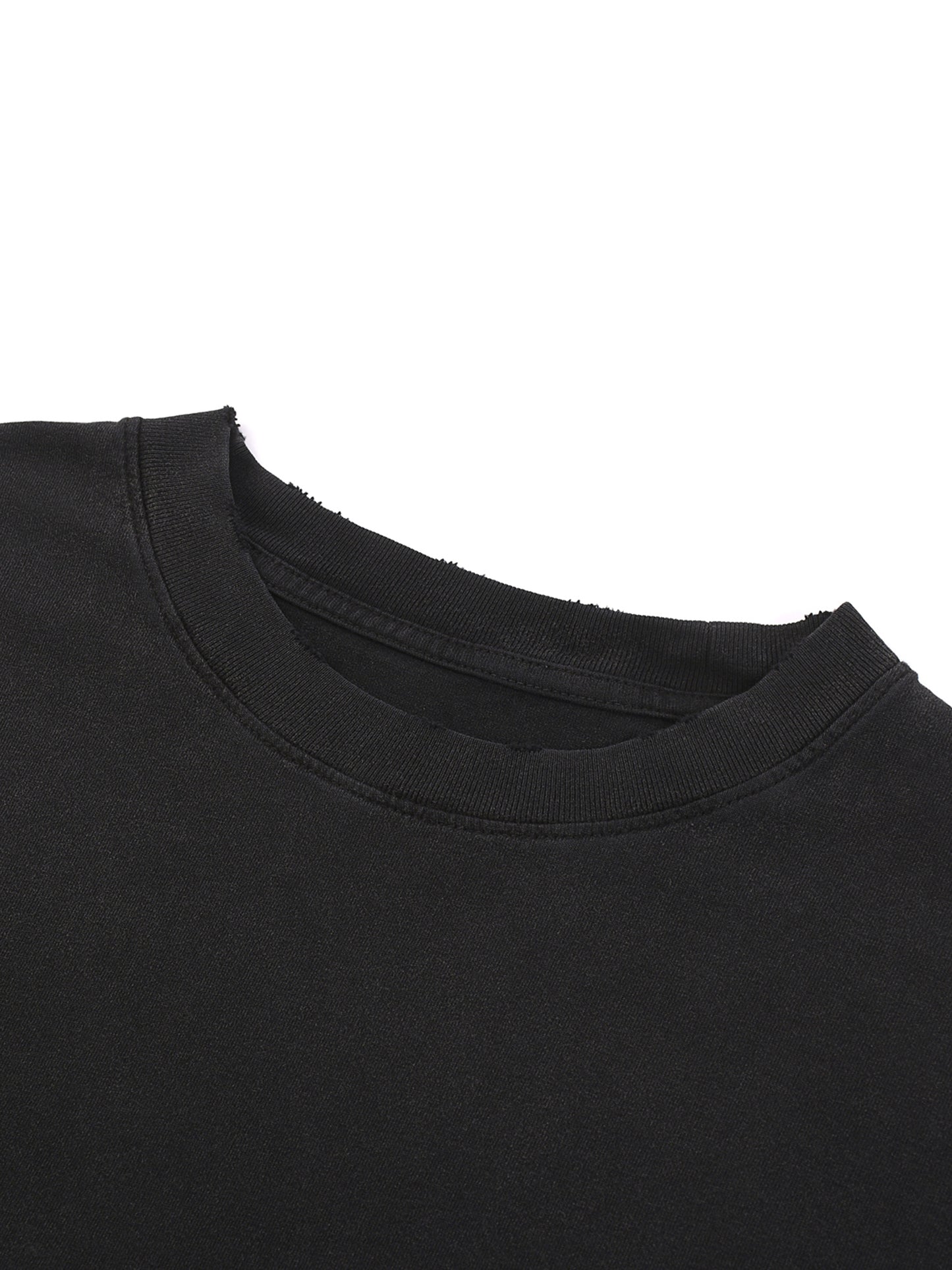 Snow Washed Raw-Hem T-Shirt