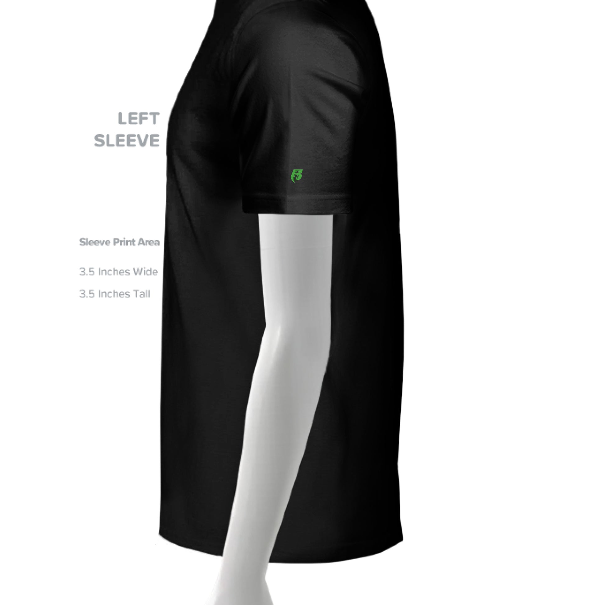 SLD BLK TRIBLEND - SLEEVE_LEFT