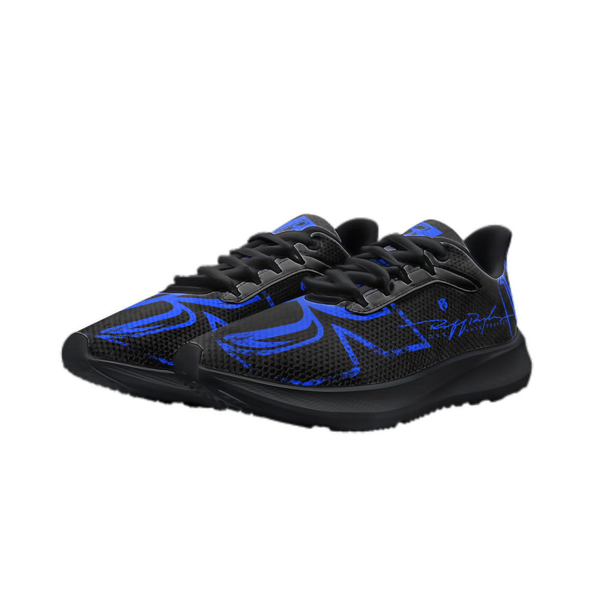 Blue & Black RR Grunge Shoes