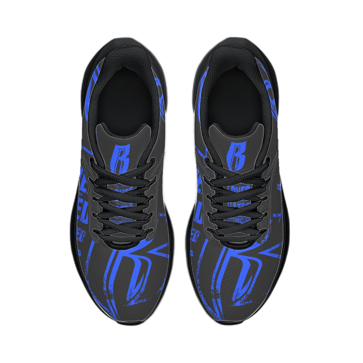 Blue & Black RR Grunge Shoes
