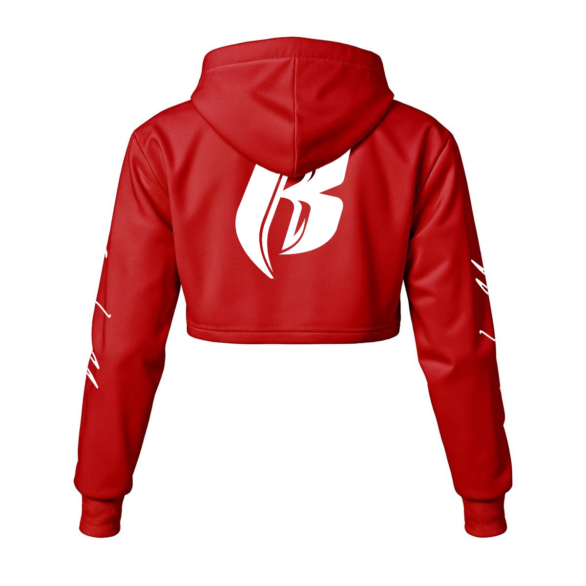 White Print Ride Or Die Chick Cropped Hoodie | Fleece Lining